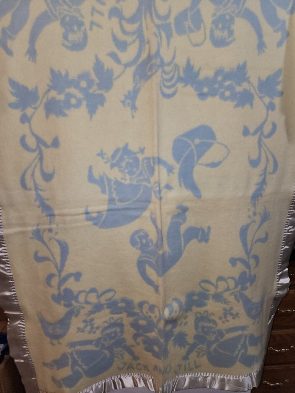 Vintage Baby Chatham Crib Blanket 36 X 50 #7402 Bunny Esmond Quality Jack & Jill